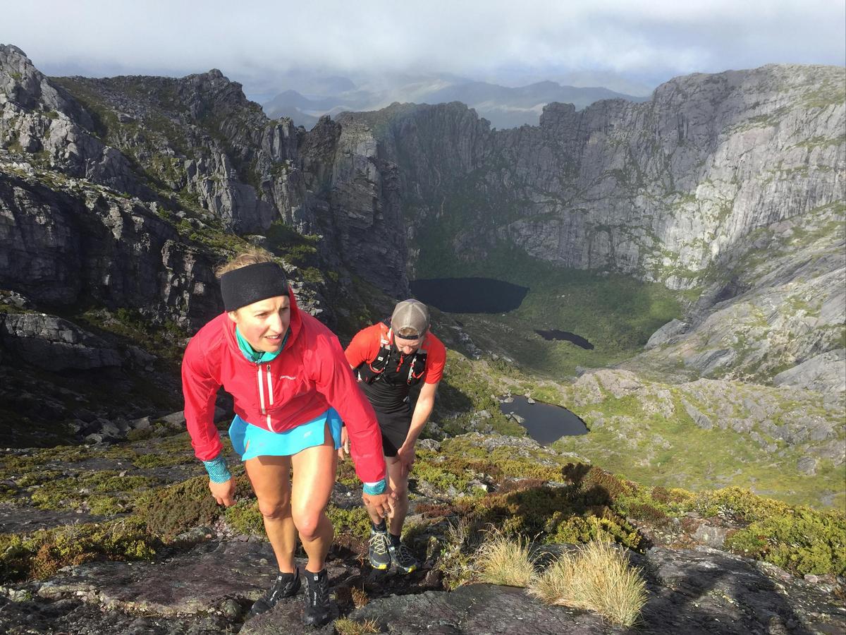 Summiting Mt Murchison, West Coast Tasmania