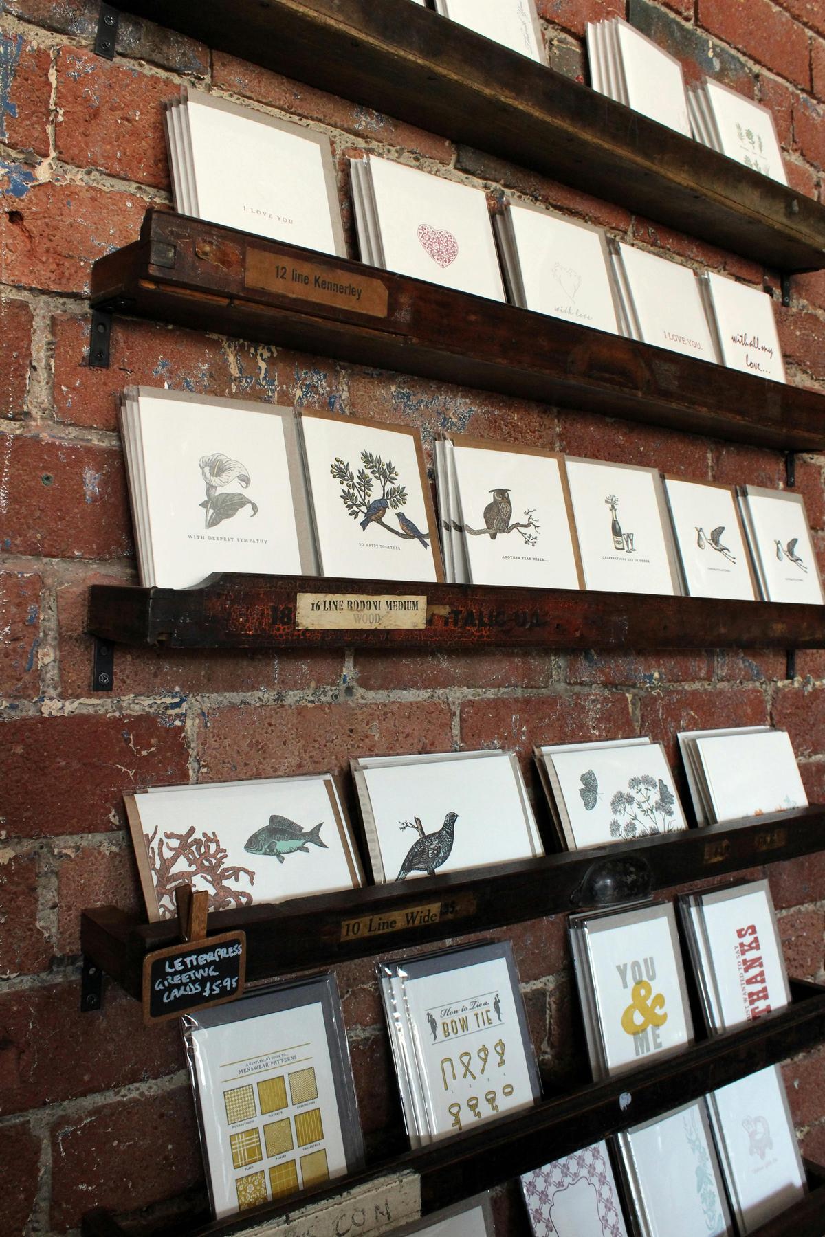Letterpress printed greeting cards