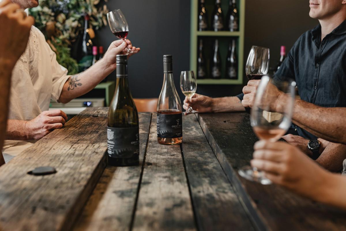 Group tasting in the Cellar Door
