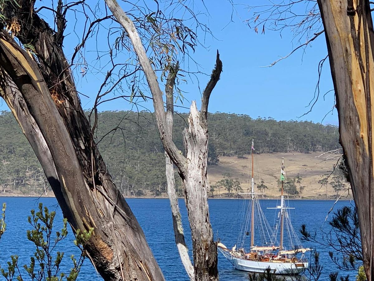 SV Rhona H at anchor: Quarantine Bay, Bruny Island, Tasmania