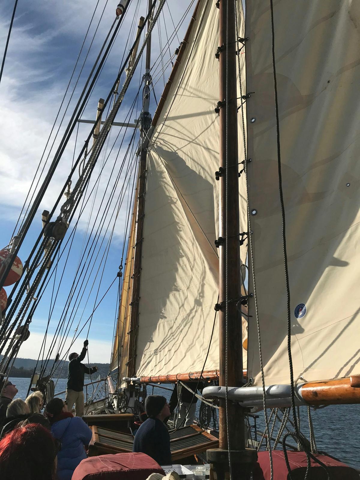 SV Rhona H Sails set