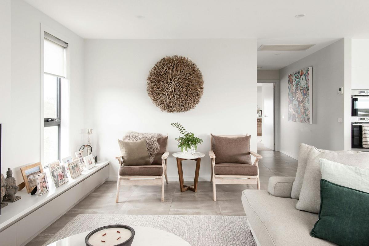 From the living area, a short hallway leads you directly to the private master bedroom.