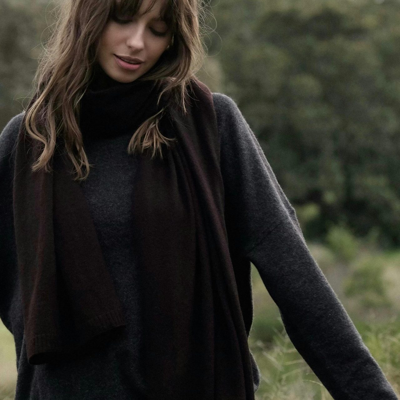 she's cosy in cashmere