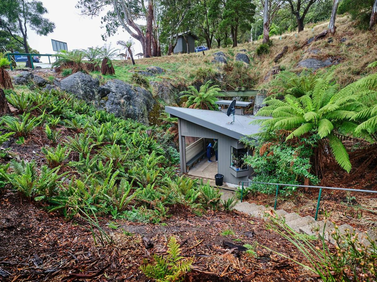 Looking down to Office and Entrance
