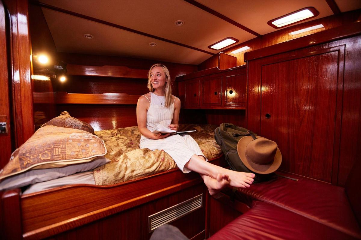 Double bed cabin on Helsal IV