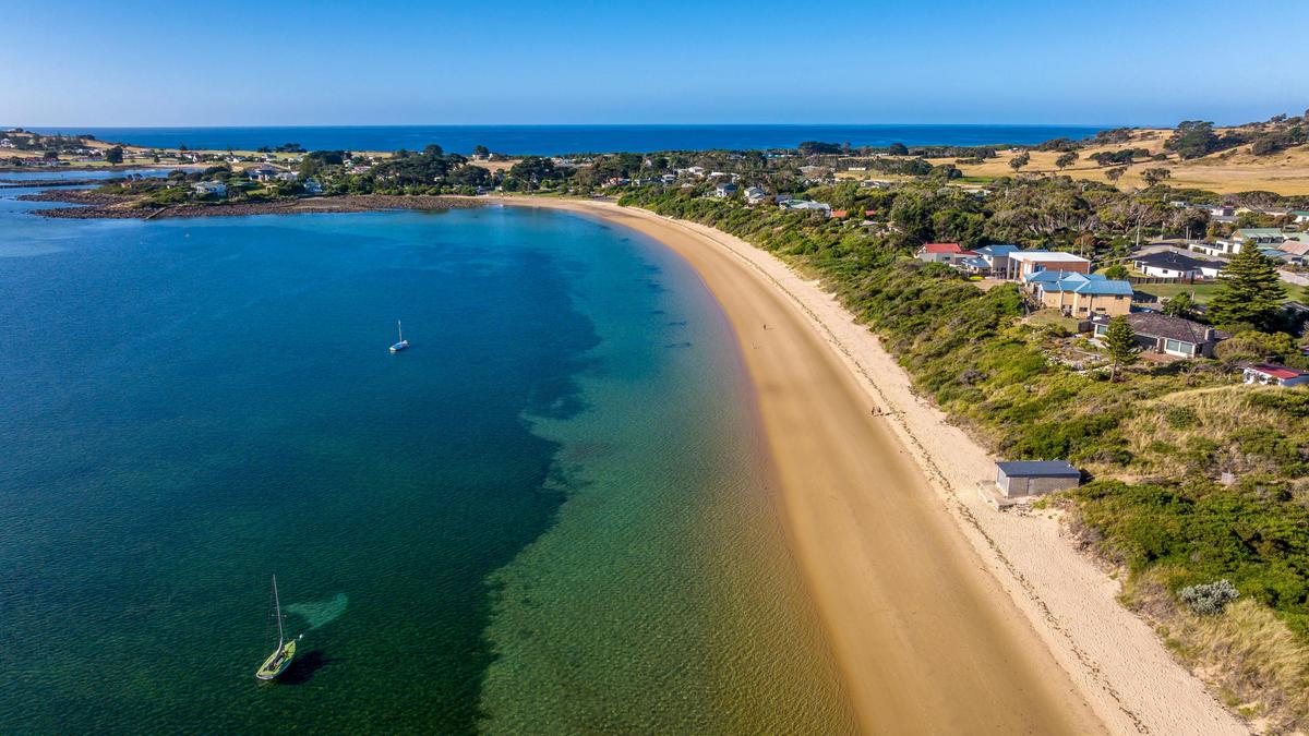 Drone shot of Lagoon Beach