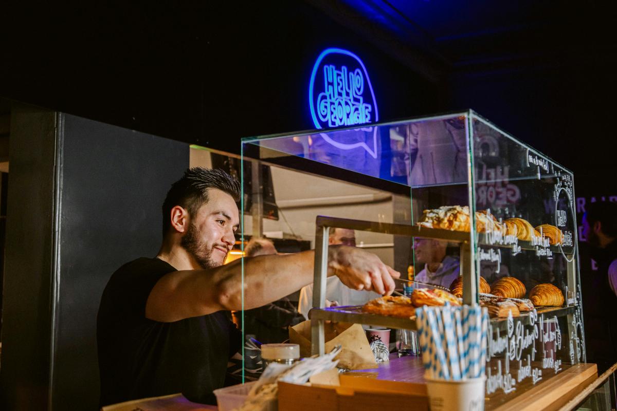 Hello Georgie burger food launceston coffe pastry buns beverage CBD dinner breakfast lunch