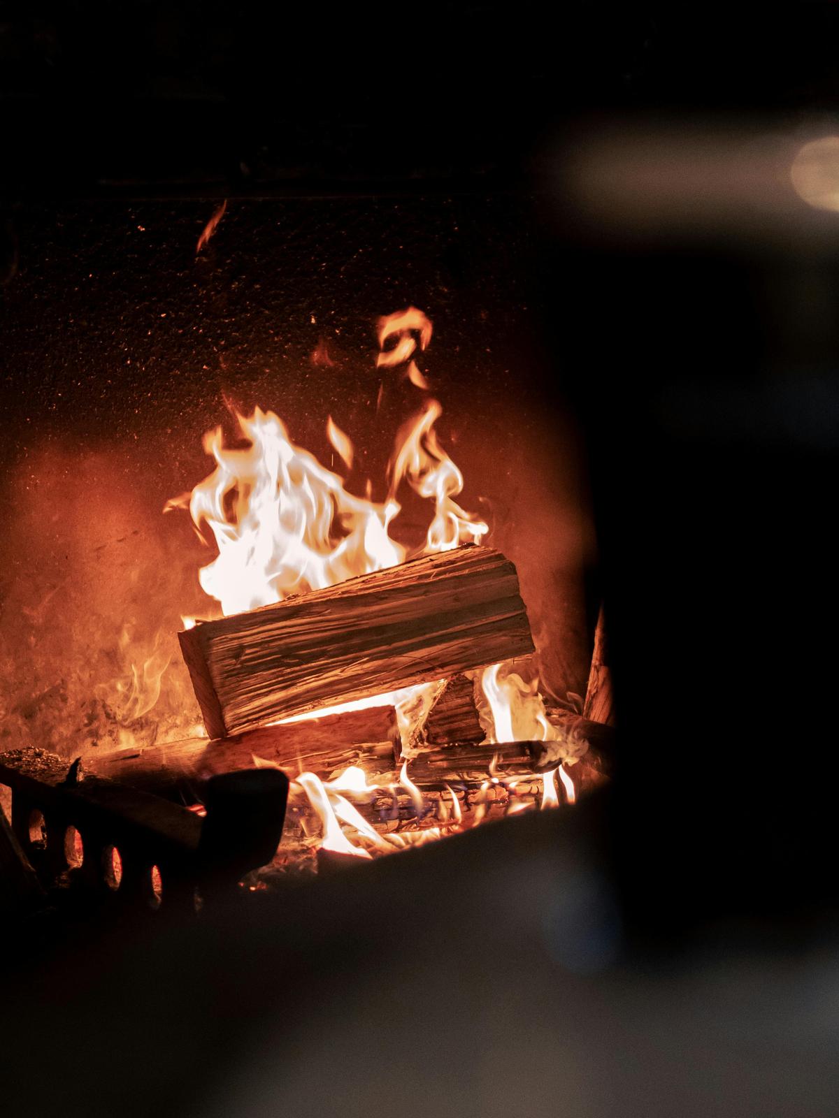 Roaring open fires every day