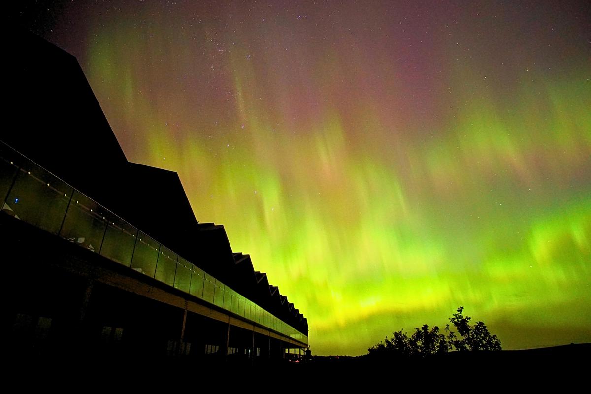 Aurora glowing at ORANI Restaurant