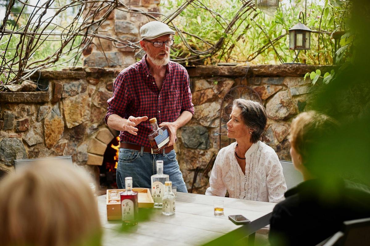 Tasting at the distillery