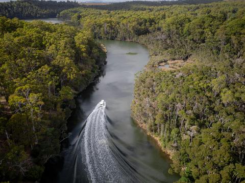Twilight Light up Leven River North West Coast