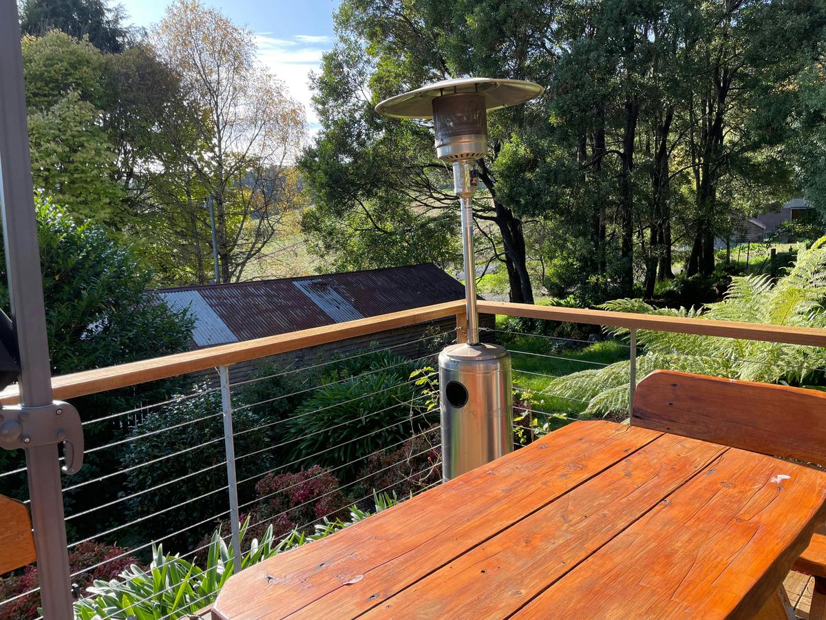 Bring nibbles to enjoy on th deck overlooking the cellar door garden.