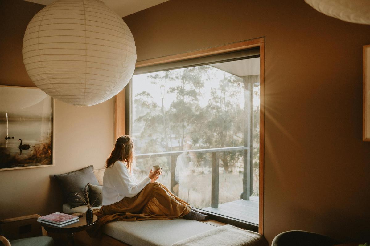 Soak in the view from inside your cosy cabin