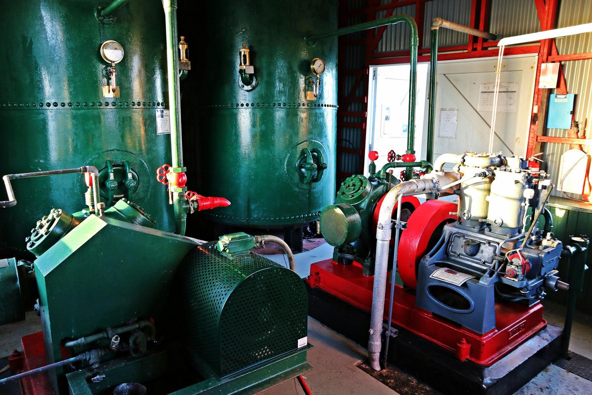 The 1929 Foghorn - the Motors in the foreground & Air Receivers in the background