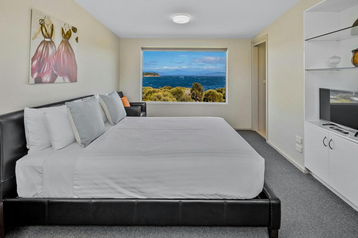 Master bedroom with queen-size bed