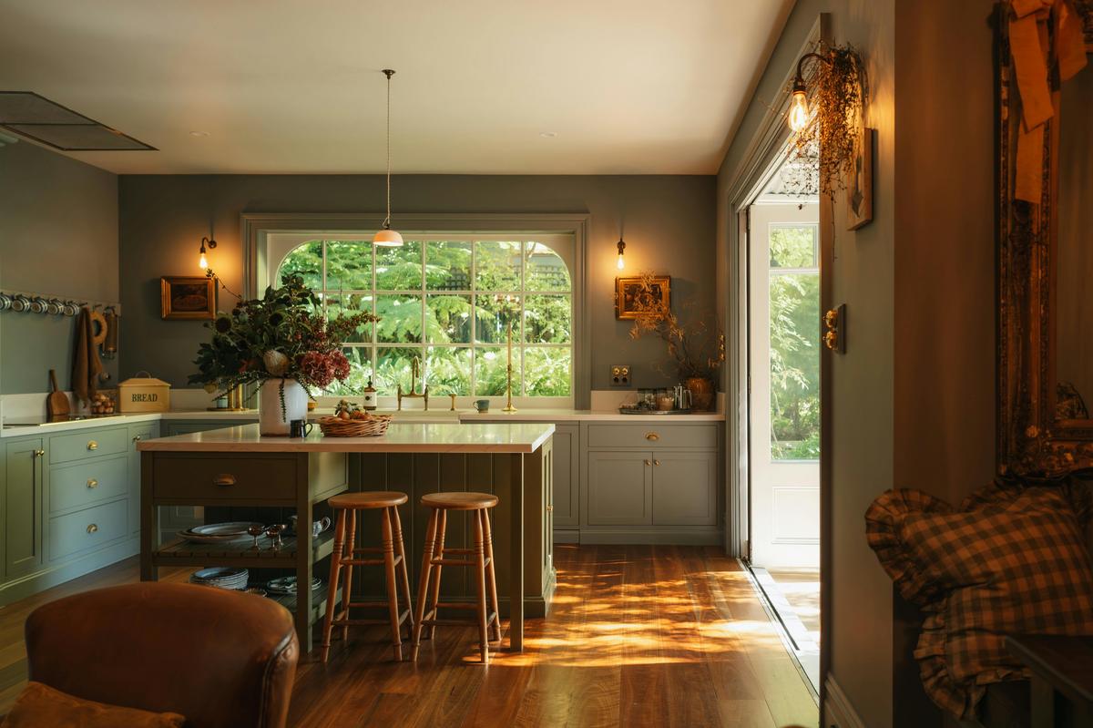 The kitchen opens to garden light - crafted for cooking, gathering, and ease.