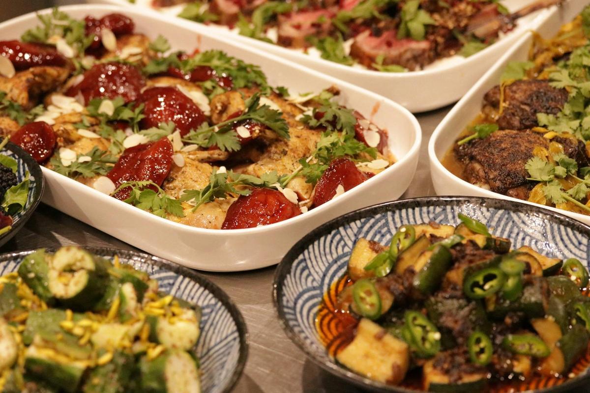 Full lunch spread