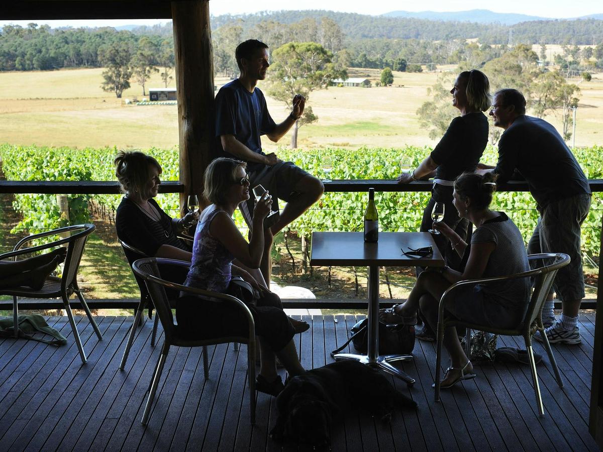 Enjoy the views over the vineyard