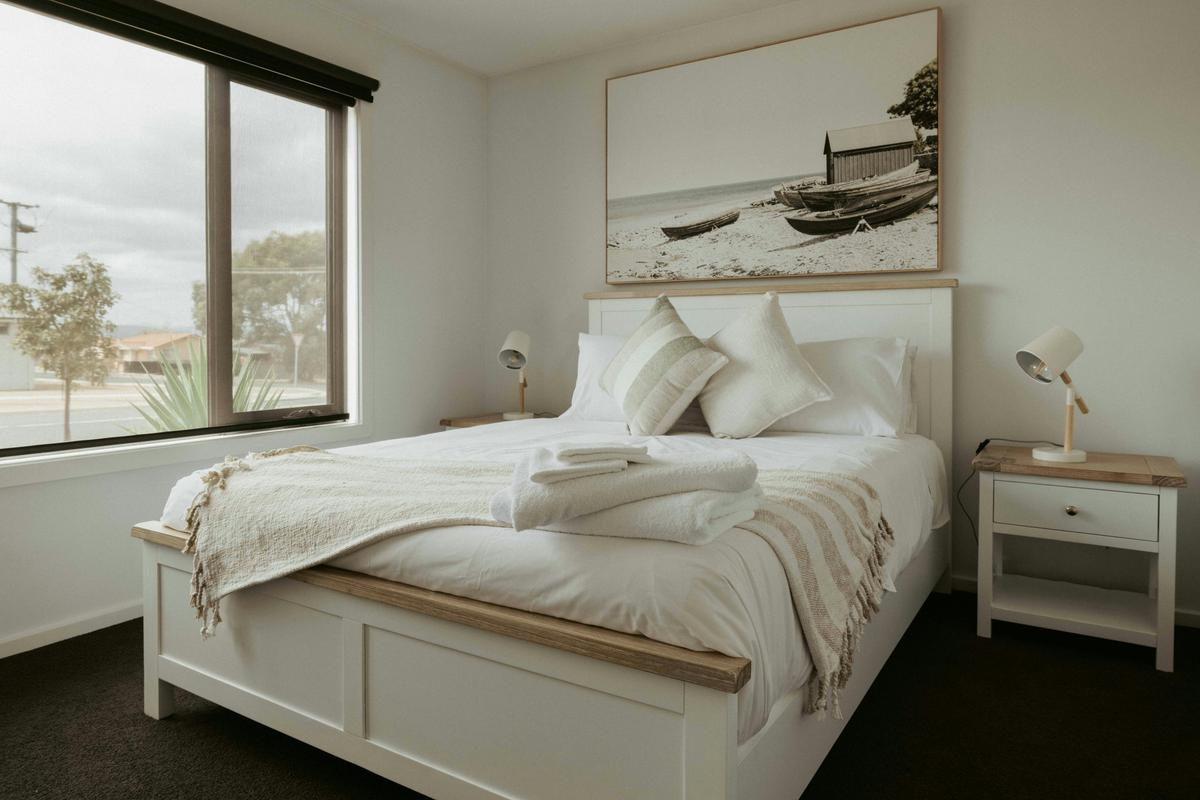 The third bedroom has a queen bed with electric blankets, double glazed windows.