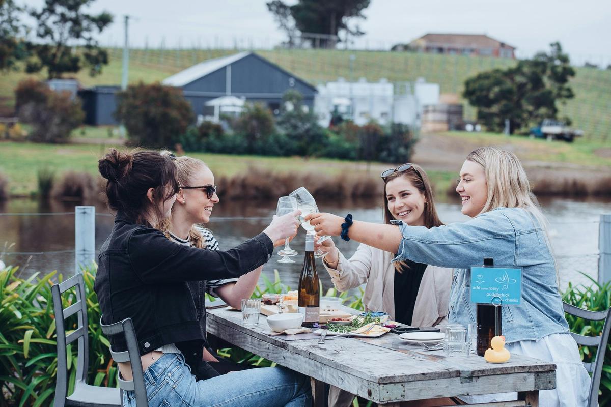Indoor and outdoor dining available at Puddleduck Wines