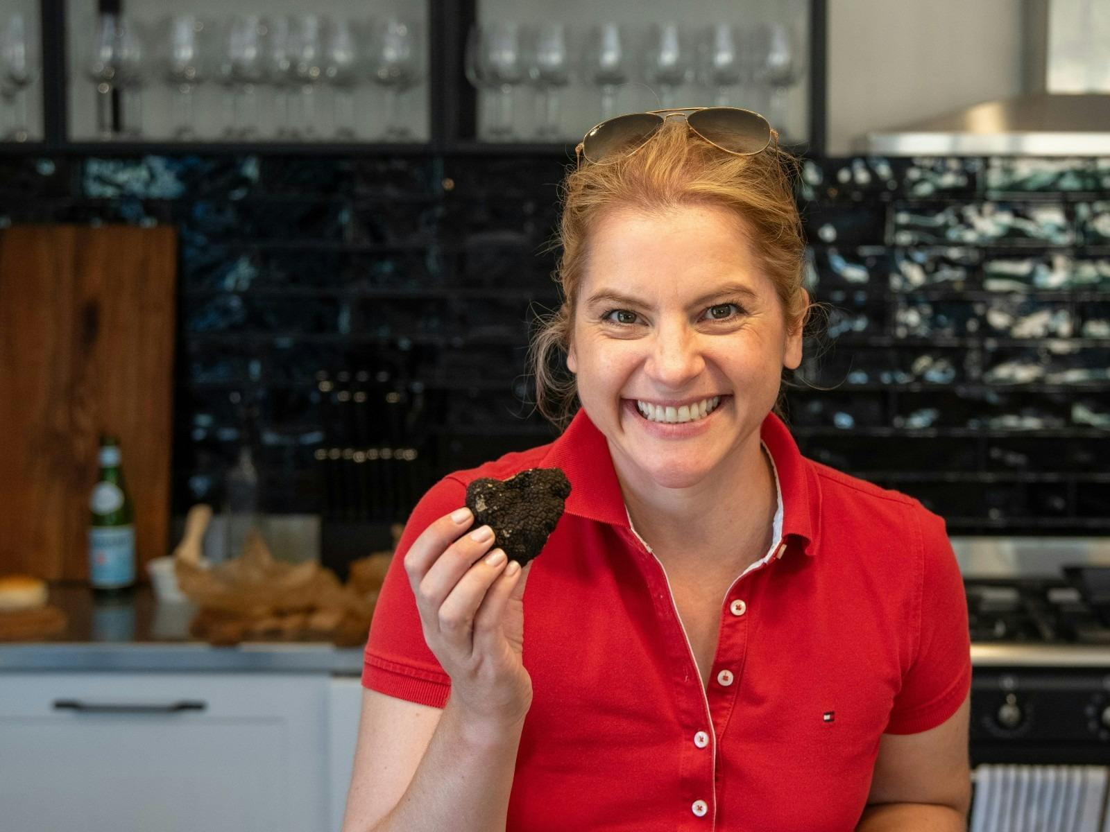 Woman holding truffle