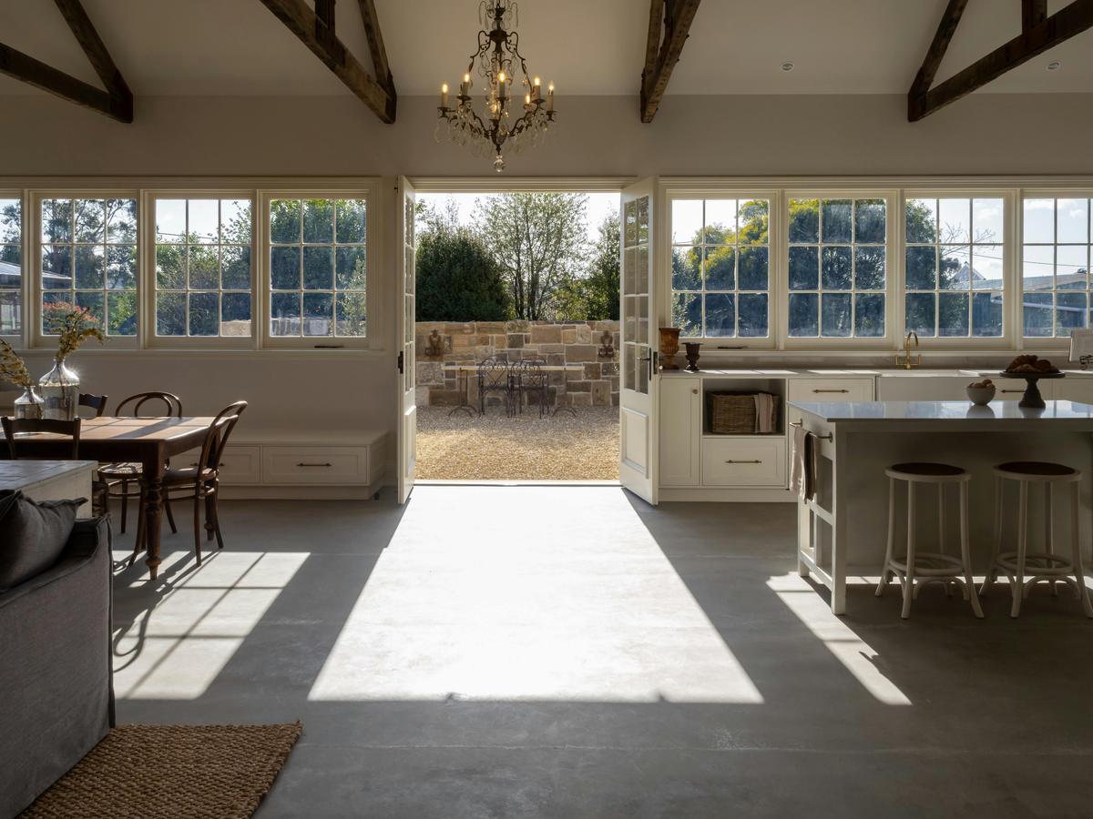 New Extension looking to the landscaped yard