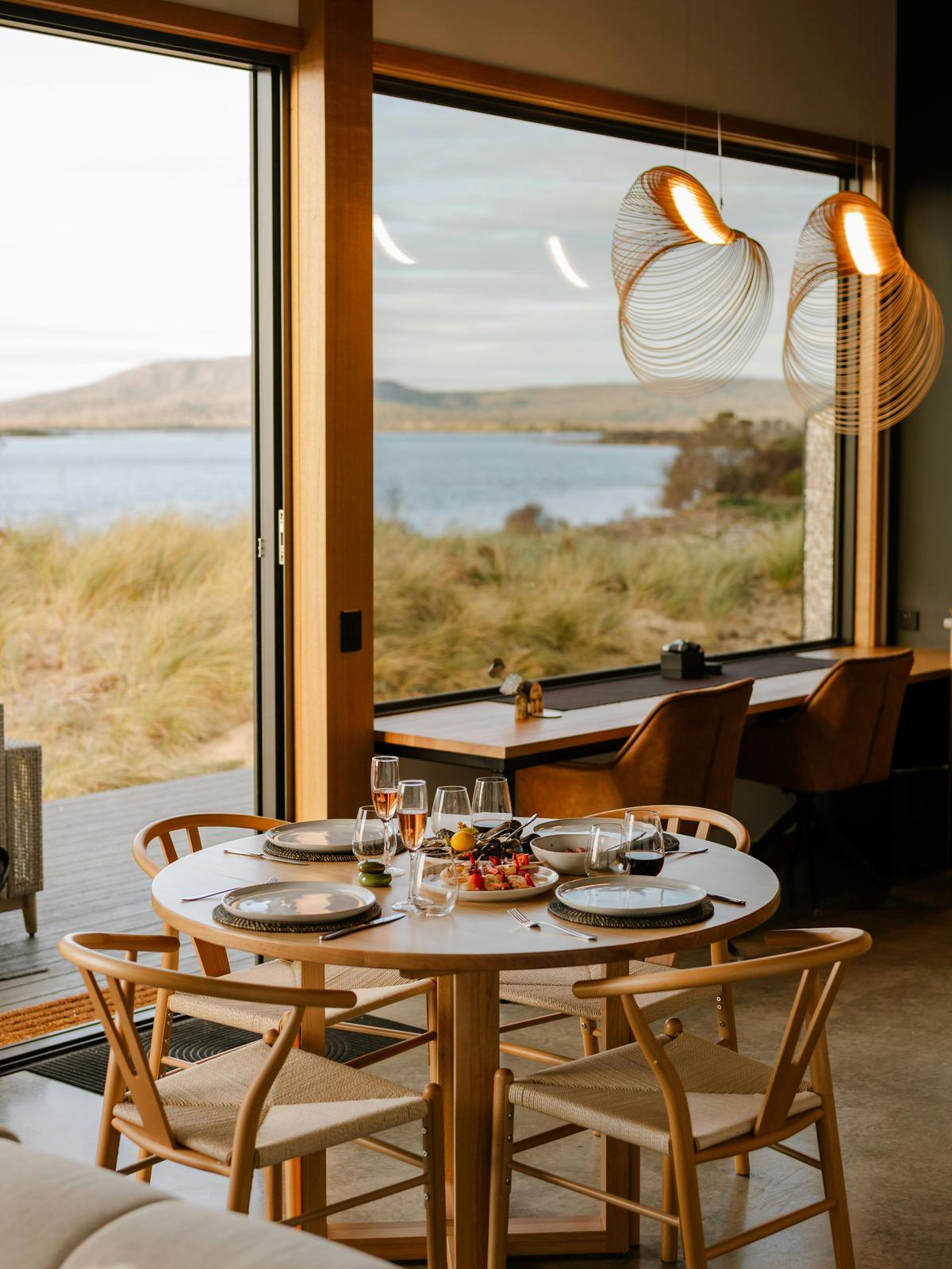 Dining in is simple and served with this view all day long