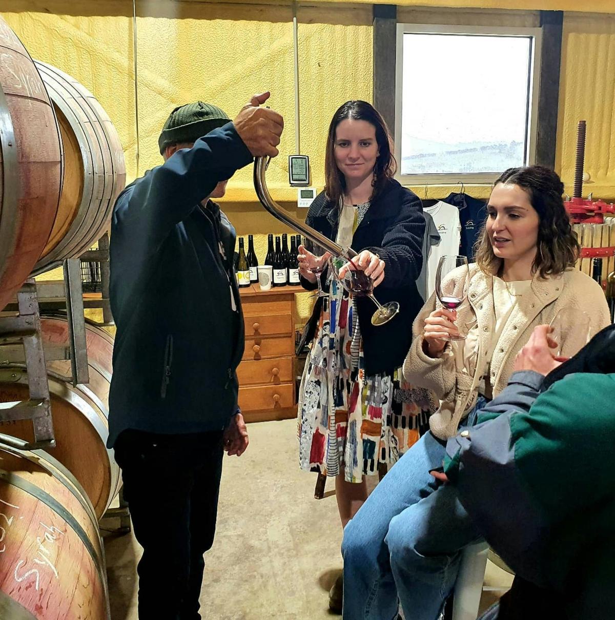 The Barrel Thief in action at Brinktop Vineyard