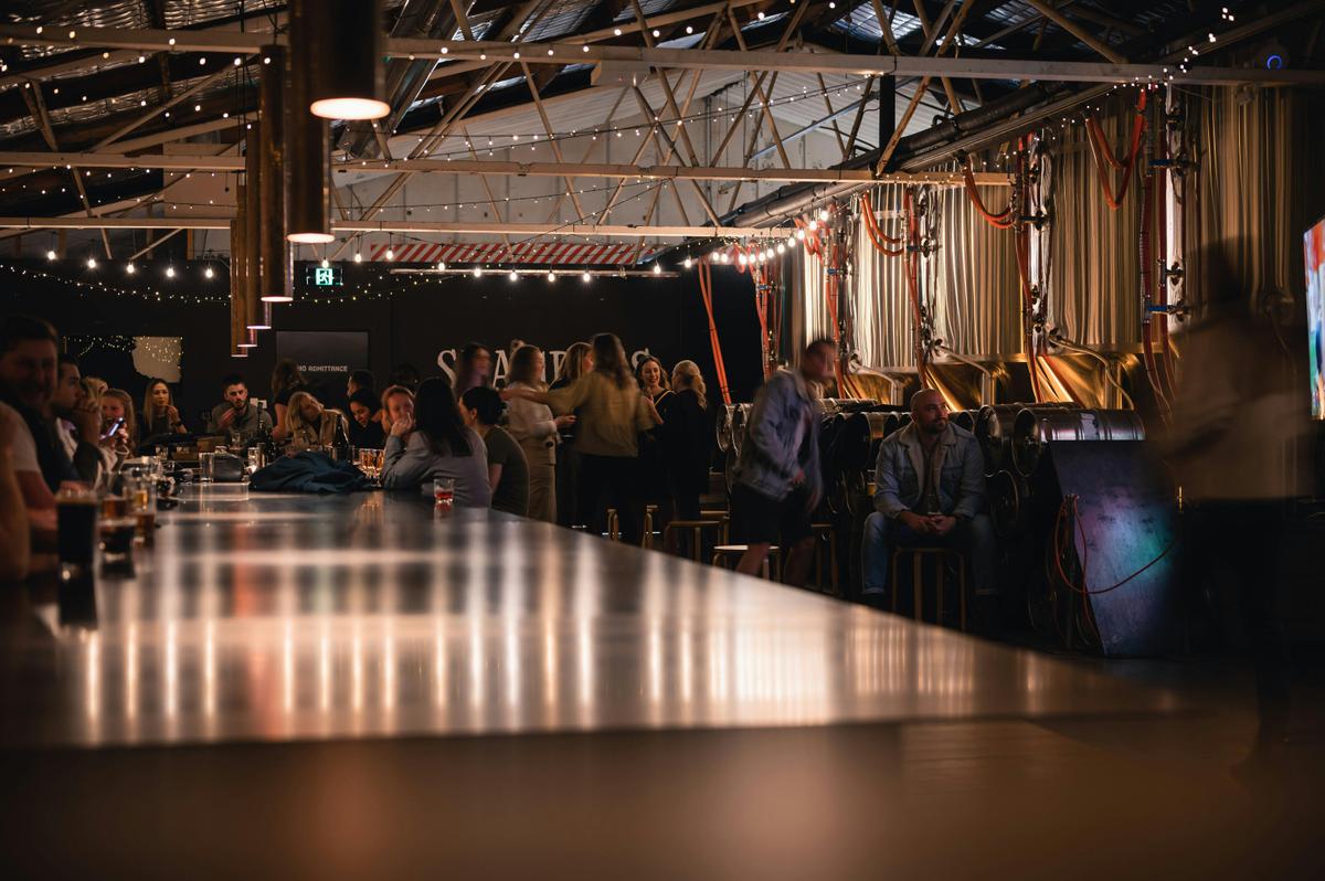 Wen the brewing is done, our warehouse becomes the perfect spot to catch up with friends.