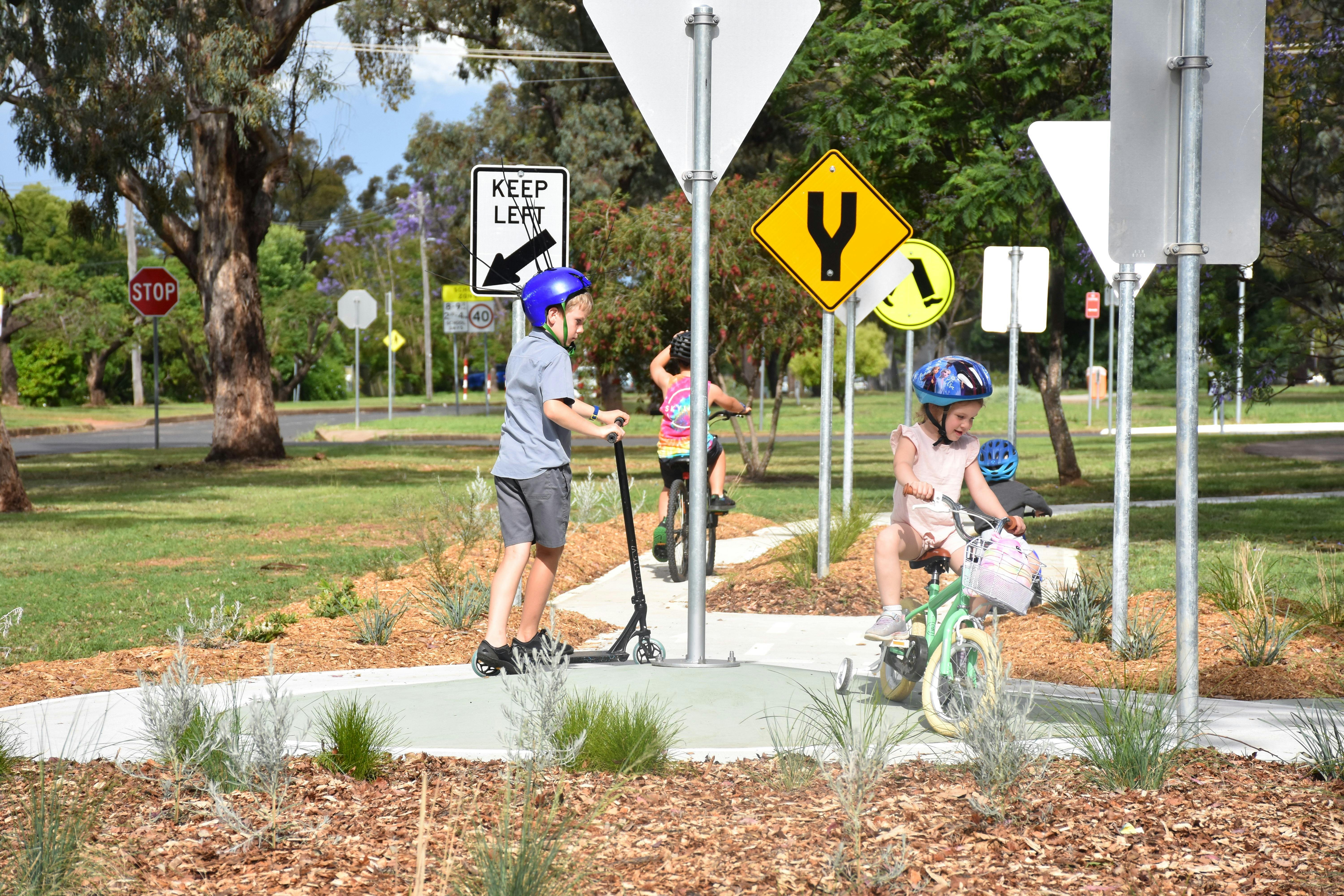Children using Road Safety Park