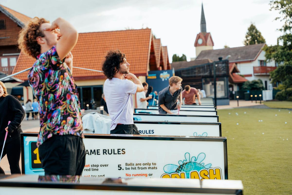 Customers enjoying Splash Golf