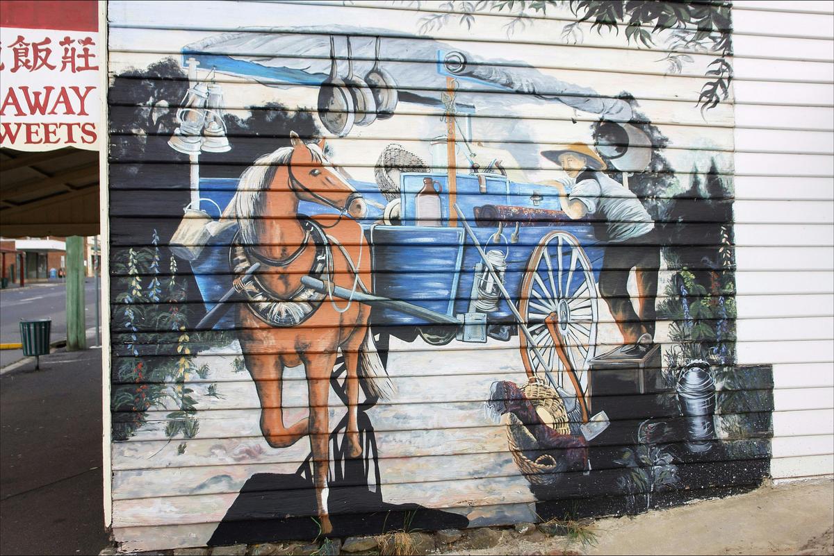Murals on the buildings of sheffield depict events and stories from the region's history