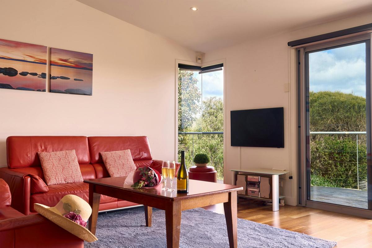 Living area with sea  views