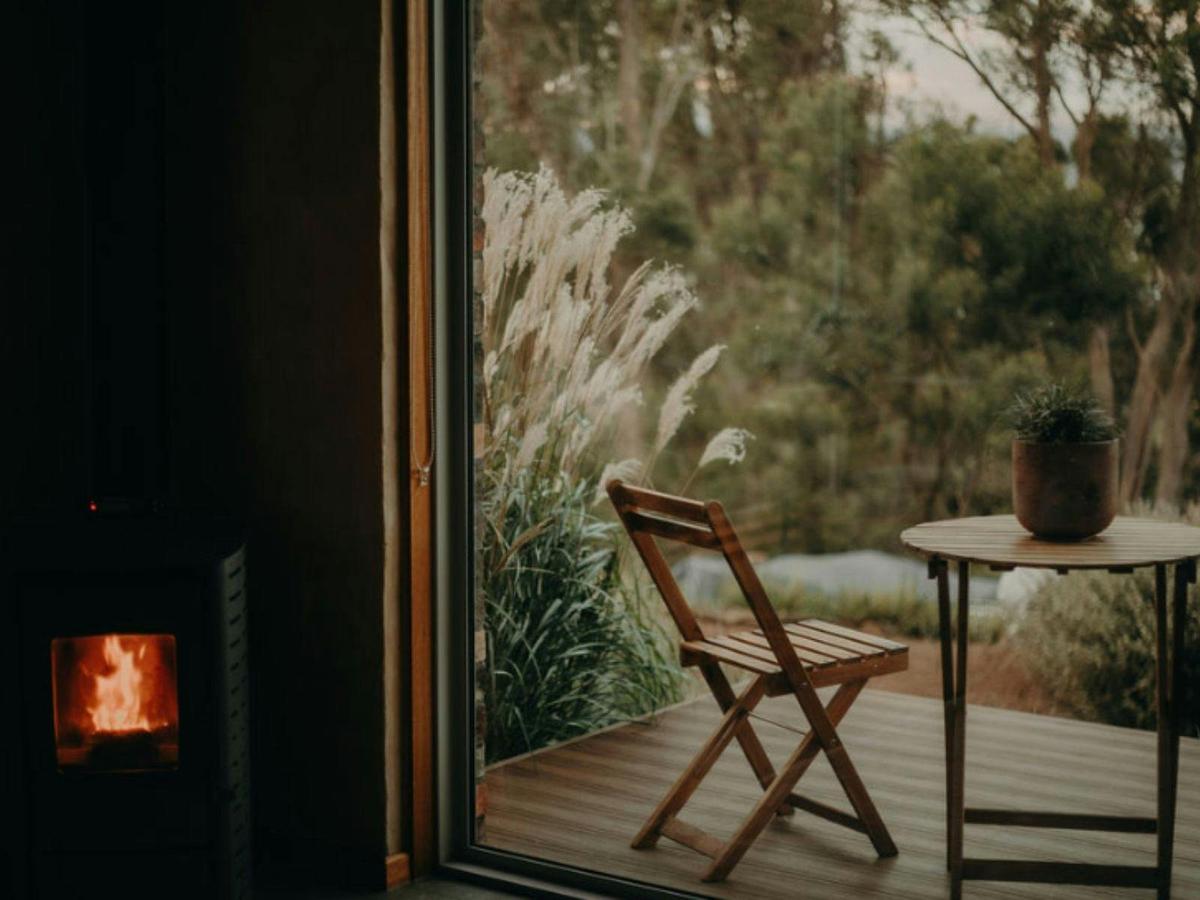 fire place and balcony
