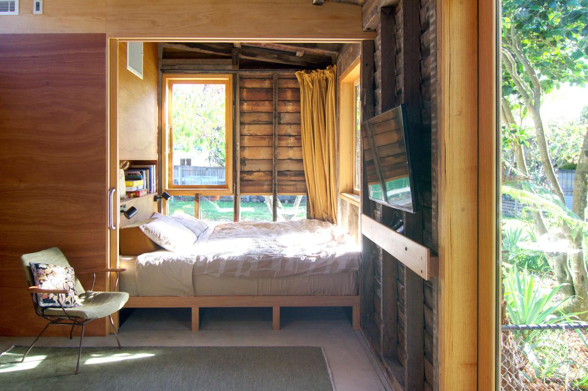 Cosy corner bed can be closed off from living room