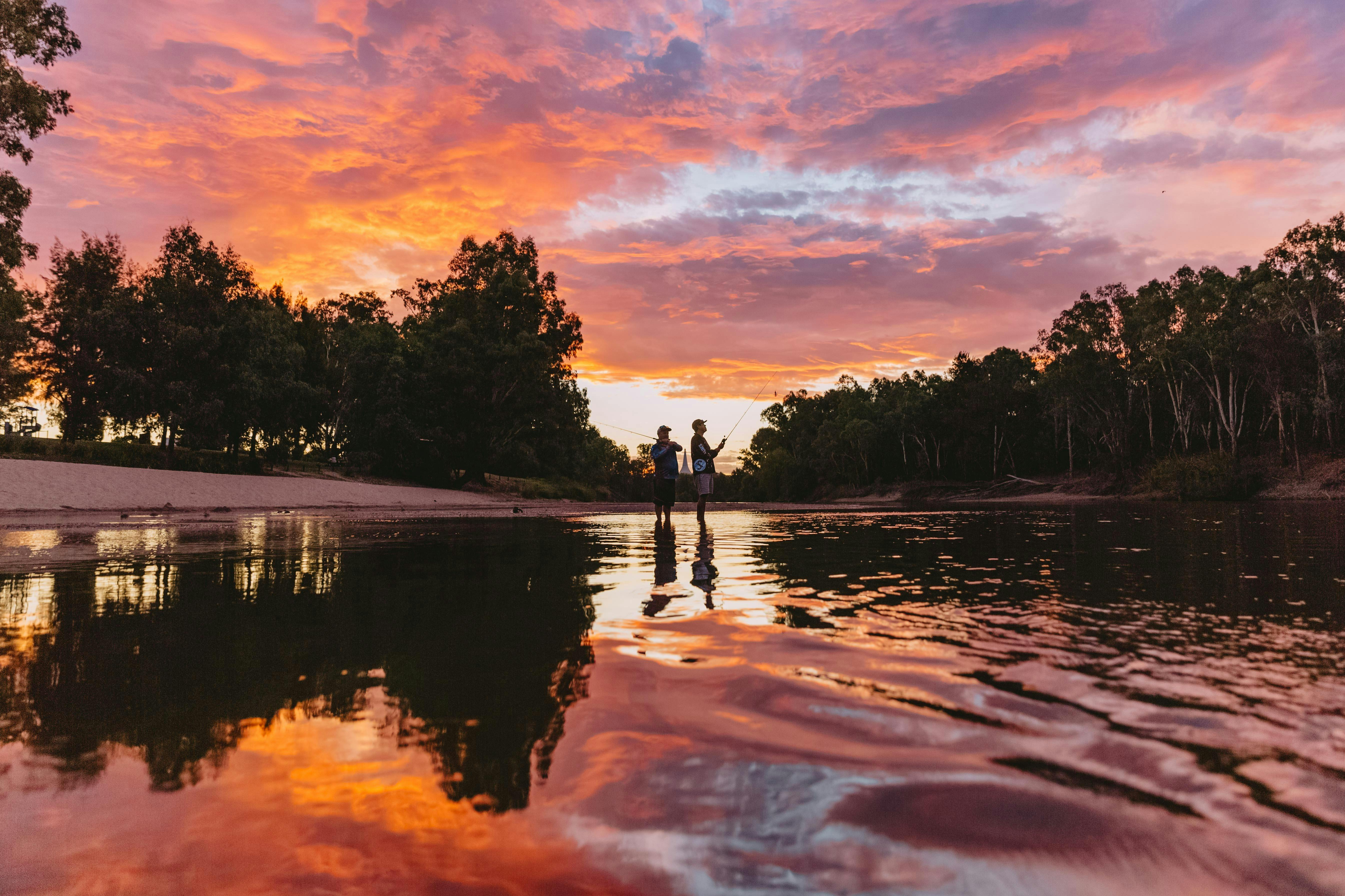 Riverside: Wagga Beach -  sunset fishing