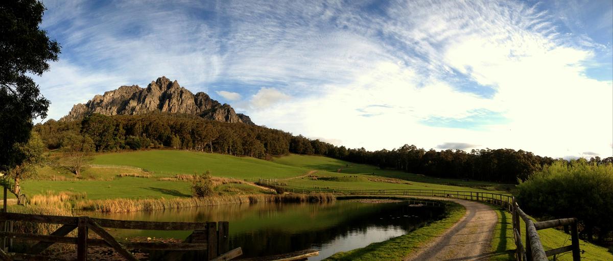 View outside reception area of property and Mt Roland