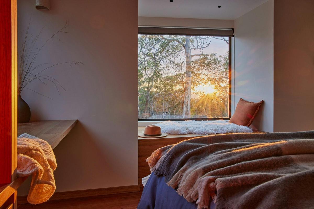 The Croft's main bedroom captures the morning sun