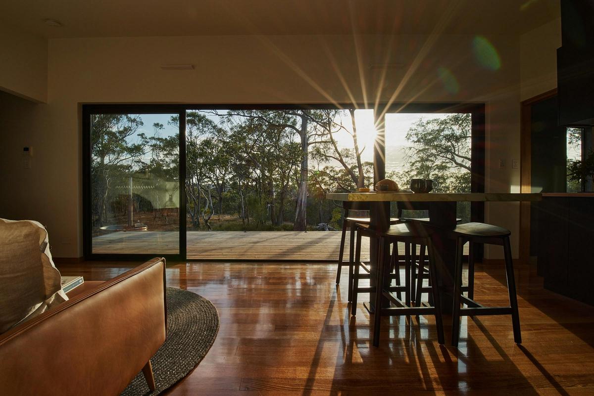 The Croft connects the internal and external spaces through large sliding doors