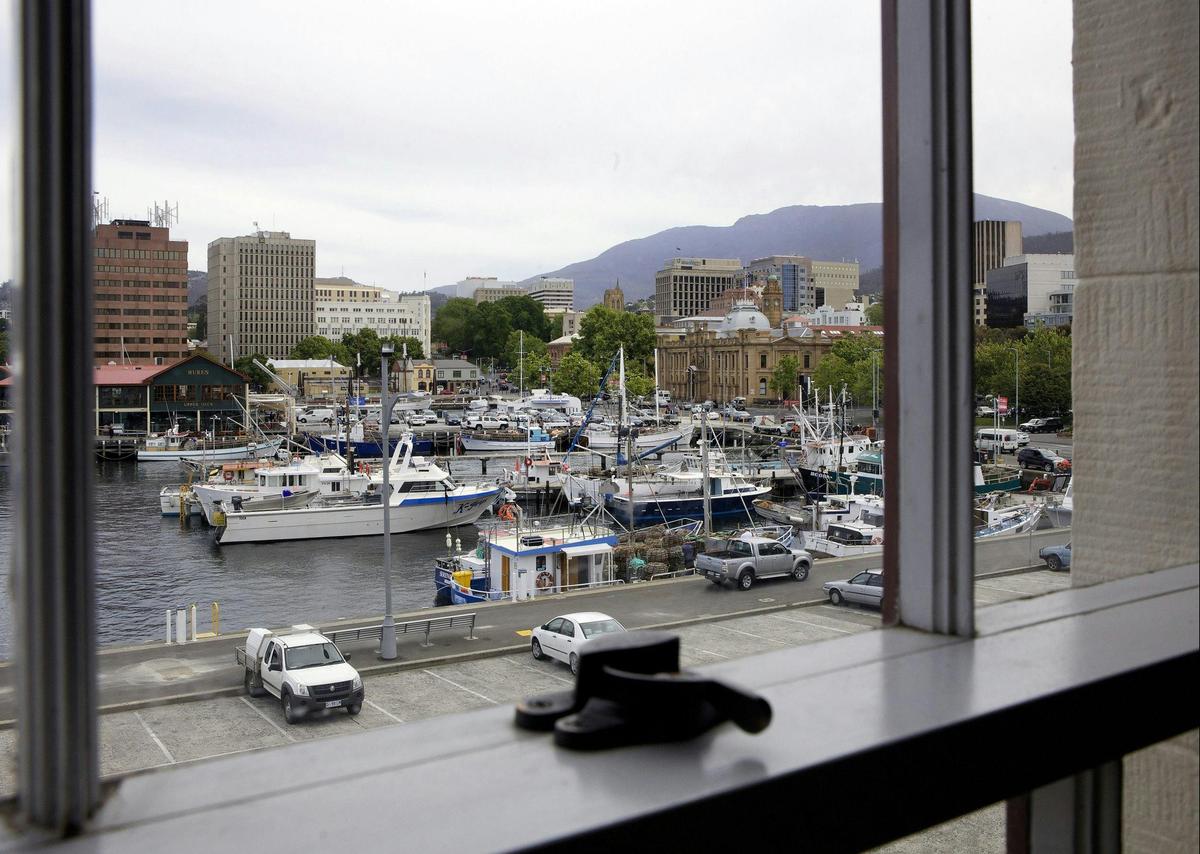 Waterfront view of Hobart docks
