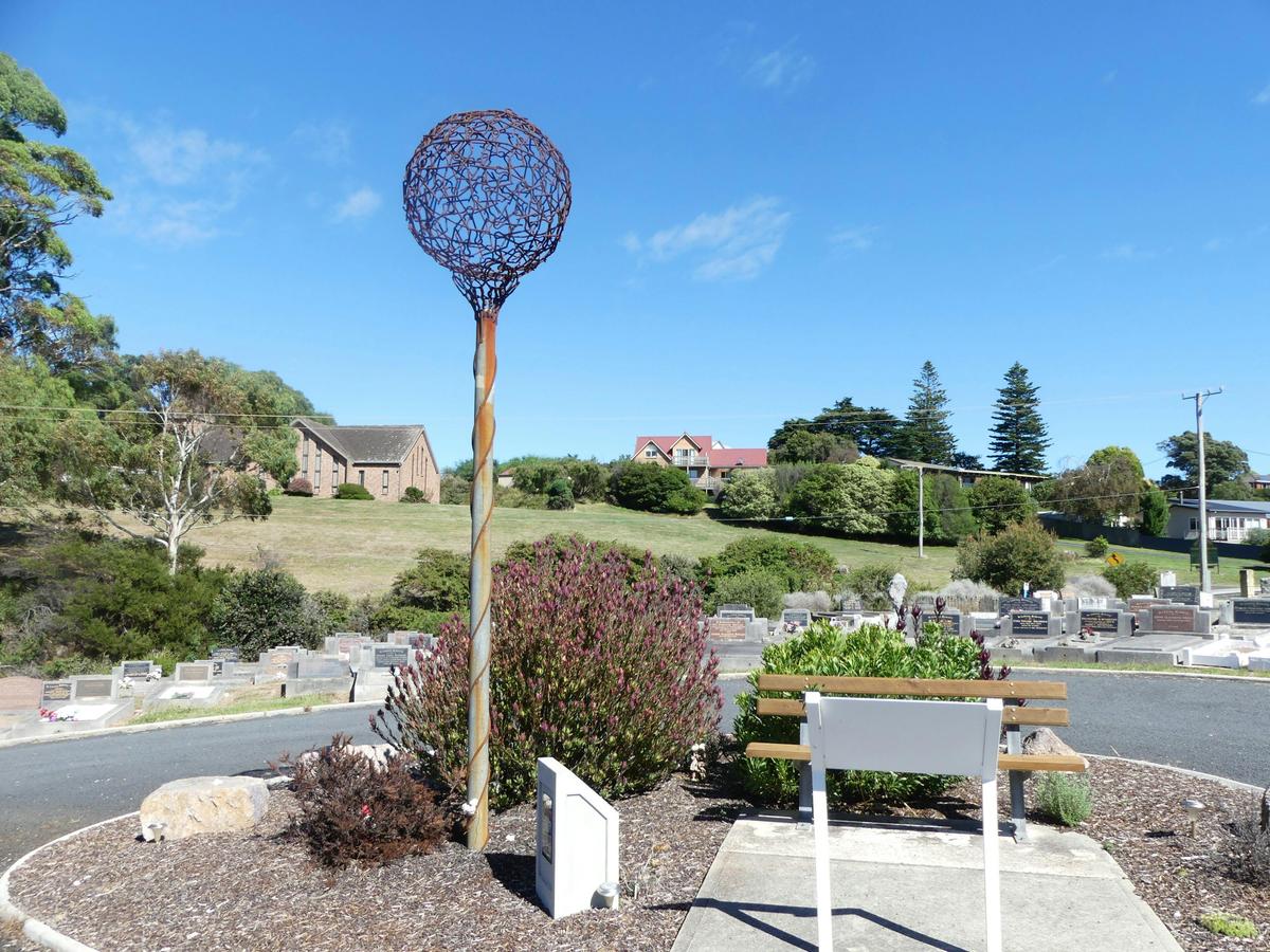 Commemorative children's garden with Children of the World sculpture