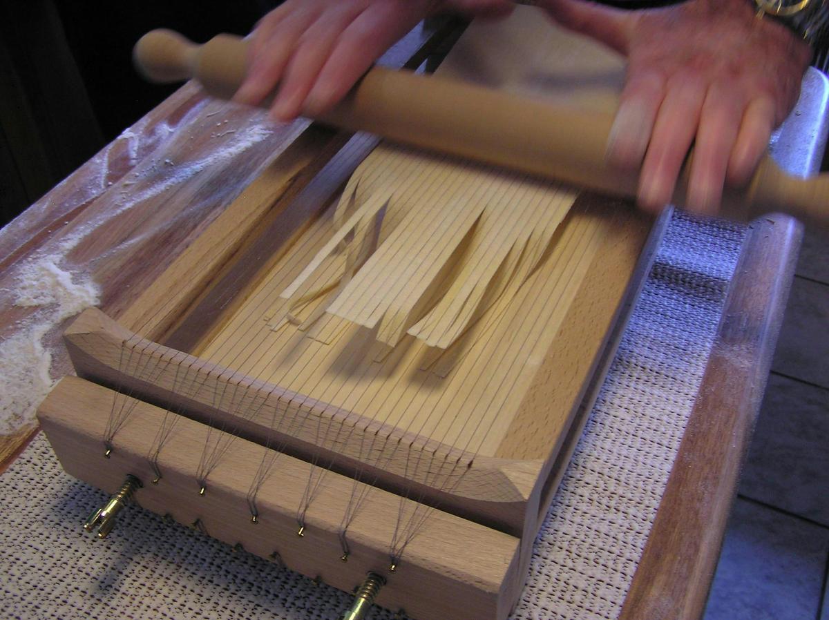 Artisan handmade pasta on Sylvia's Chitarra