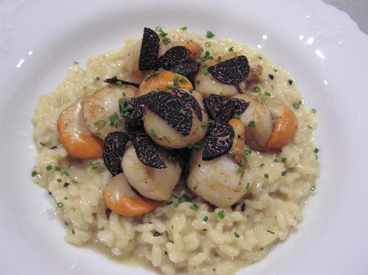 Sylvia's Truffle Risotto with Seared Tasmanian Scallops