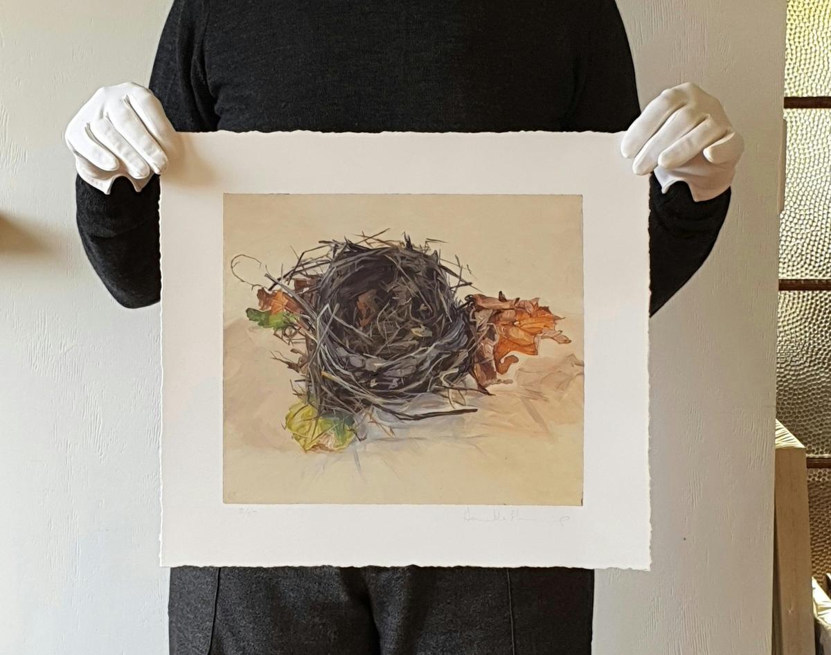 Vine Leaf Nest limited edition Art Print by Henrietta Manning