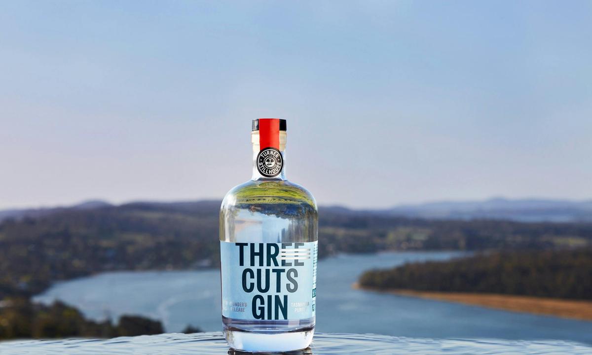 Three Cuts Gin over the Tamar River near the Distillery