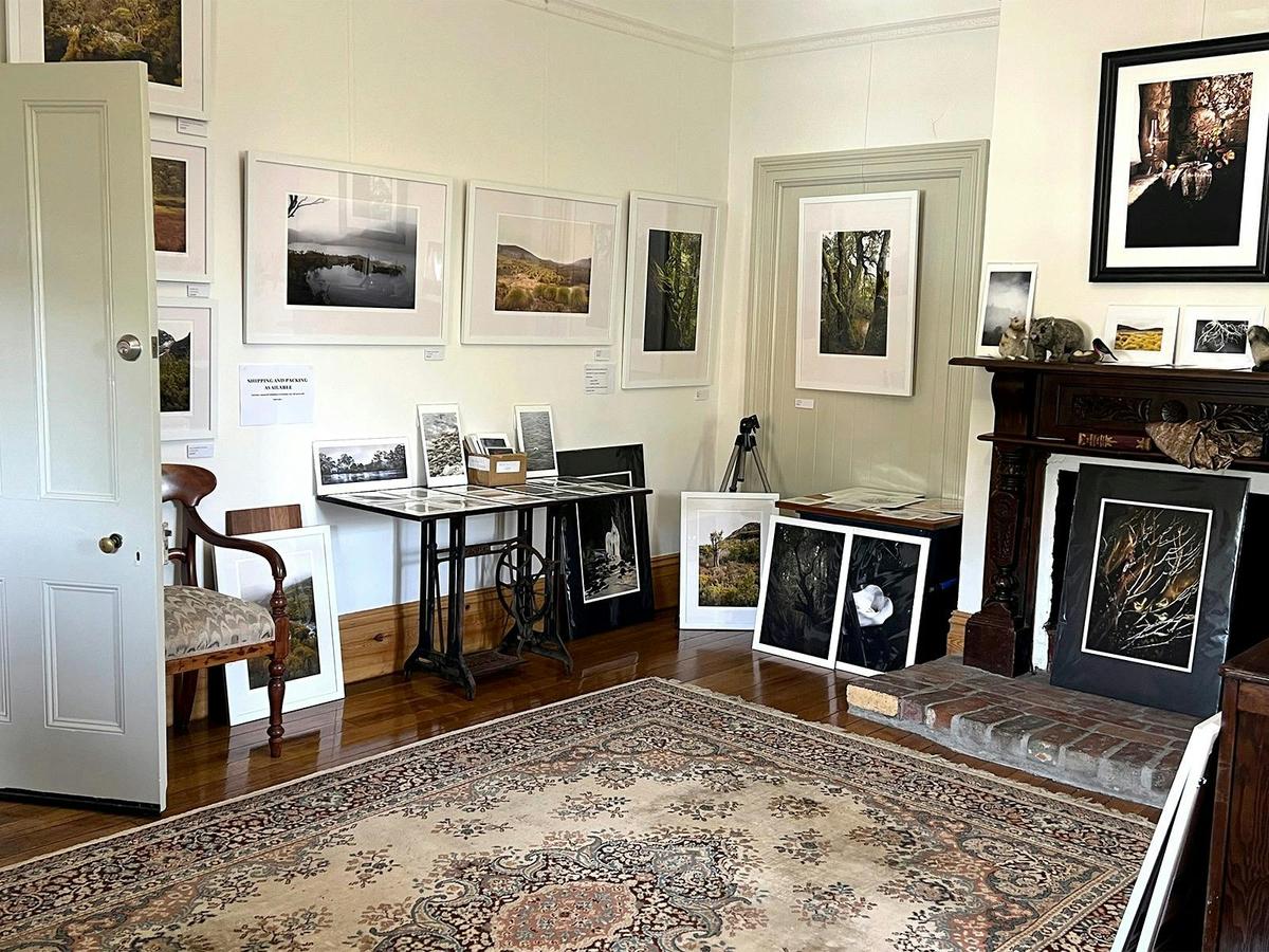 Interior of The Elm & the Raven Gallery Studio of Artist & Photographer Emma Coombes