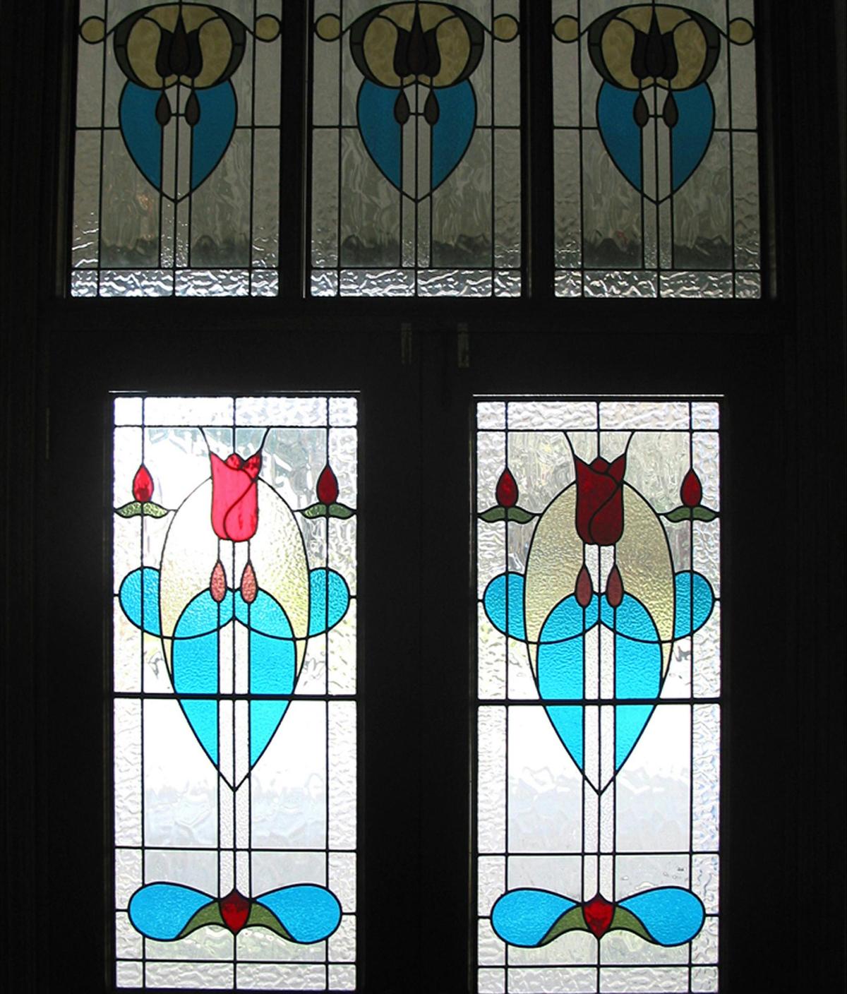 Leadlight Doors. Entrance to Gallery