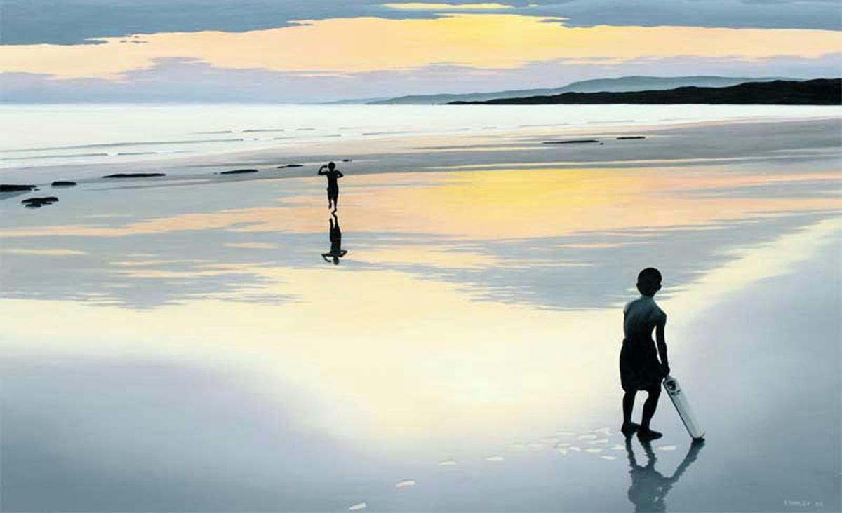 A Fresh Pitch. Oil painting by Richard Stanley