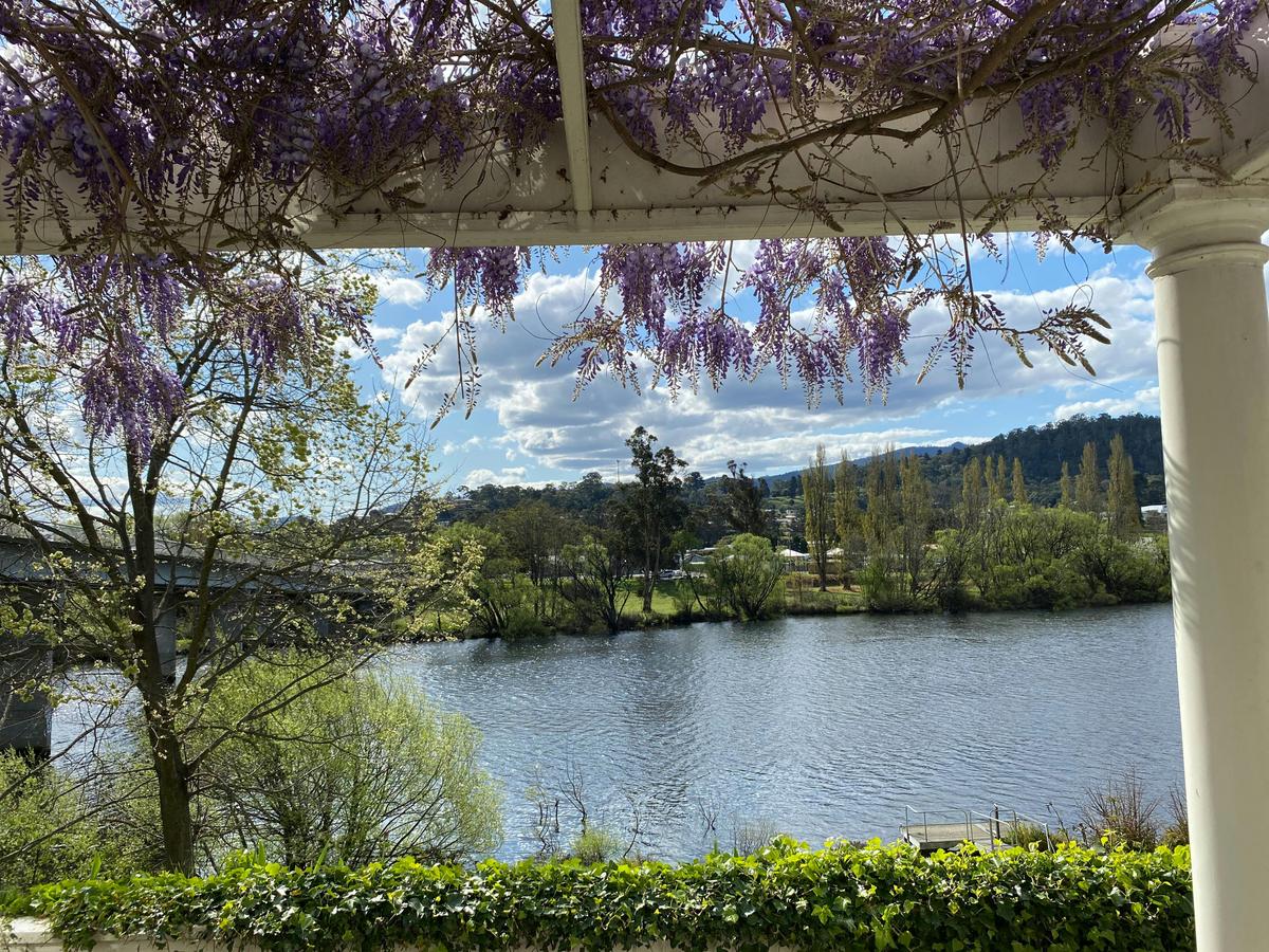 Derwent River views from Wisteria Terrace rooms of The Woodbridge Tasmania