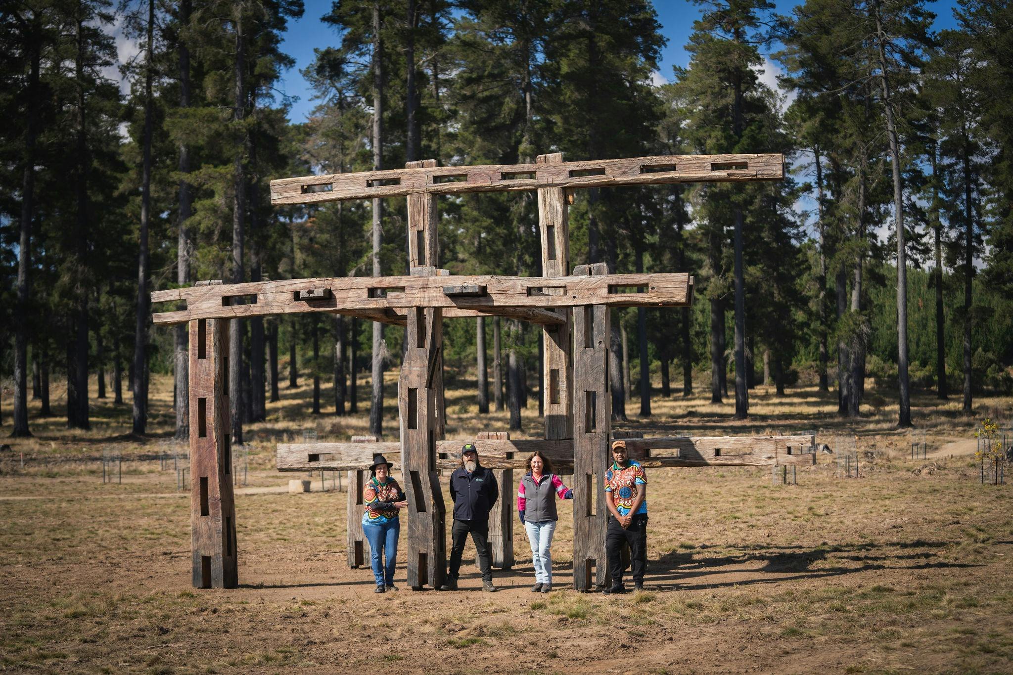 Sculpture at Sugar Pines visitor area